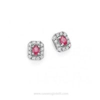 Earrings Donna Oro Woman Luce in White Gold Rubino LOR11358.012